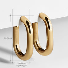 Load image into Gallery viewer, Simple Big Geometric Hoop Earrings Stainless Steel Gold Color Circle Huggie Earrings for Women Fashion Punk Jewelry Brincos 2020