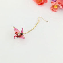 Load image into Gallery viewer, 8Seasons 1 PC Origami Women Drop Earrings Ethnic Washi Japanese Paper Crane Pendant Romantic Party Accessories Charms Gift