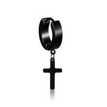 Load image into Gallery viewer, 1 pair Punk Black Multiple Styles Stainless/Titanium Steel Stud Earrings For Men and Women Gothic Street Pop Hip Hop Ear Jewelry