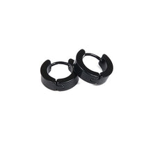 Load image into Gallery viewer, 1 pair Punk Black Multiple Styles Stainless/Titanium Steel Stud Earrings For Men and Women Gothic Street Pop Hip Hop Ear Jewelry