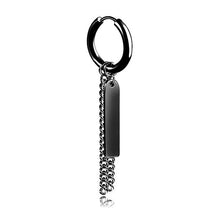 Load image into Gallery viewer, 1 pair Punk Black Multiple Styles Stainless/Titanium Steel Stud Earrings For Men and Women Gothic Street Pop Hip Hop Ear Jewelry
