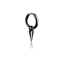Load image into Gallery viewer, 1 pair Punk Black Multiple Styles Stainless/Titanium Steel Stud Earrings For Men and Women Gothic Street Pop Hip Hop Ear Jewelry