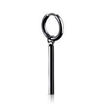 Load image into Gallery viewer, 1 pair Punk Black Multiple Styles Stainless/Titanium Steel Stud Earrings For Men and Women Gothic Street Pop Hip Hop Ear Jewelry