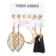 Load image into Gallery viewer, 2020 Women Earrings Set Acrylic Pearl Earrings For Women Acrylic Earrings New Set Bohemian Leopard Tassel Stud Earrings Jewelry