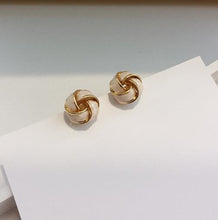 Load image into Gallery viewer, HUANZHI 2019 White Geometric Round Square Irregular Hollow Pearlescent Starry Sky Calla Lily Enamel Earrings for Women Girls