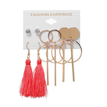 Load image into Gallery viewer, Tassel Acrylic Earrings For Women Bohemian Earrings Set Big Geometric Drop Earring 2020 Pearl Earrings Set DIY Fashion Jewelry