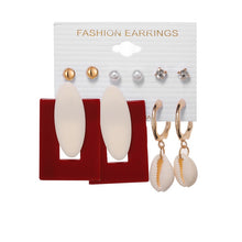 Load image into Gallery viewer, Tassel Acrylic Earrings For Women Bohemian Earrings Set Big Geometric Drop Earring 2020 Pearl Earrings Set DIY Fashion Jewelry
