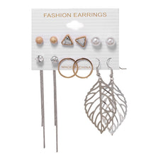 Load image into Gallery viewer, Tassel Acrylic Earrings For Women Bohemian Earrings Set Big Geometric Drop Earring 2020 Pearl Earrings Set DIY Fashion Jewelry