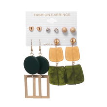 Load image into Gallery viewer, Tassel Acrylic Earrings For Women Bohemian Earrings Set Big Geometric Drop Earring 2020 Pearl Earrings Set DIY Fashion Jewelry