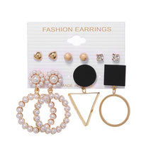 Load image into Gallery viewer, Tassel Acrylic Earrings For Women Bohemian Earrings Set Big Geometric Drop Earring 2020 Pearl Earrings Set DIY Fashion Jewelry
