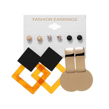 Load image into Gallery viewer, Tassel Acrylic Earrings For Women Bohemian Earrings Set Big Geometric Drop Earring 2020 Pearl Earrings Set DIY Fashion Jewelry