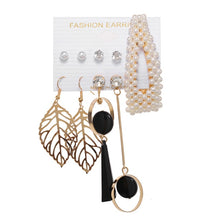 Load image into Gallery viewer, Tassel Acrylic Earrings For Women Bohemian Earrings Set Big Geometric Drop Earring 2020 Pearl Earrings Set DIY Fashion Jewelry