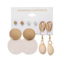 Load image into Gallery viewer, Tassel Acrylic Earrings For Women Bohemian Earrings Set Big Geometric Drop Earring 2020 Pearl Earrings Set DIY Fashion Jewelry