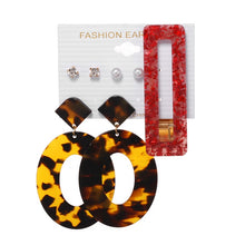 Load image into Gallery viewer, Tassel Acrylic Earrings For Women Bohemian Earrings Set Big Geometric Drop Earring 2020 Pearl Earrings Set DIY Fashion Jewelry