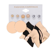 Load image into Gallery viewer, Tassel Acrylic Earrings For Women Bohemian Earrings Set Big Geometric Drop Earring 2020 Pearl Earrings Set DIY Fashion Jewelry