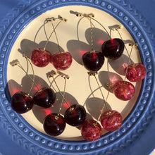 Load image into Gallery viewer, AOMU 2020 New Japan Korean Cherry Fruit Shaped Drop Earrings For Women Sweet Girls Cute Brincos Line Pendientes Jewelry Gifts