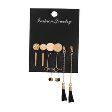 Load image into Gallery viewer, FNIO Women's Earrings Set Pearl Earrings For Women Bohemian Fashion Jewelry 2020 Geometric Crystal Heart Stud Earrings
