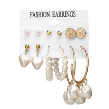 Load image into Gallery viewer, Simple Plain Gold Color Metal Pearl Hoop Earrings Fashion Big Circle Hoops Statement Earrings for Women Party Jewelry