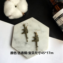 Load image into Gallery viewer, Punk Cheap Sliver Handcuffs Blade Gun Drop Earrings Creativity Jewelry Accessories Women Simple Fashion Cool Wholesale Pistols