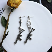 Load image into Gallery viewer, Punk Cheap Sliver Handcuffs Blade Gun Drop Earrings Creativity Jewelry Accessories Women Simple Fashion Cool Wholesale Pistols