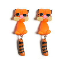 Load image into Gallery viewer, Luokey Cute Animal Earrings For Women Hanging 3D Cartoon Lovely Dog Stud Earrings Flower Panda Polymer Clay Girls Earing Jewelry