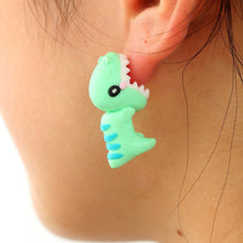 Load image into Gallery viewer, Luokey Cute Animal Earrings For Women Hanging 3D Cartoon Lovely Dog Stud Earrings Flower Panda Polymer Clay Girls Earing Jewelry