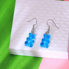 Load image into Gallery viewer, 1 Pair Creative Cute Mini Gummy Bear Earrings Minimalism Cartoon Design Female Ear Hooks Danglers Jewelry Gift