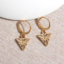 Load image into Gallery viewer, JUST FEEL New Tiny Hoop Earrings For Women Girl Gold Cartilage Hoop Earrings Jewelry Heart Cross Star Triangle Charm Earrings
