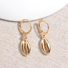 Load image into Gallery viewer, JUST FEEL New Tiny Hoop Earrings For Women Girl Gold Cartilage Hoop Earrings Jewelry Heart Cross Star Triangle Charm Earrings
