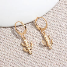 Load image into Gallery viewer, JUST FEEL New Tiny Hoop Earrings For Women Girl Gold Cartilage Hoop Earrings Jewelry Heart Cross Star Triangle Charm Earrings