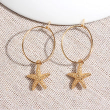 Load image into Gallery viewer, JUST FEEL New Tiny Hoop Earrings For Women Girl Gold Cartilage Hoop Earrings Jewelry Heart Cross Star Triangle Charm Earrings