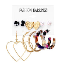 Load image into Gallery viewer, 2020 Women Earrings Set Acrylic Pearl Earrings For Women Acrylic Earrings New Set Bohemian Leopard Tassel Stud Earrings Jewelry
