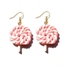 Load image into Gallery viewer, Earring For Women Resin Lollipop Drop Earrings Children Jewelry Custom Made Handmade Cute Girls Cotton Candy Gift
