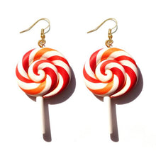 Load image into Gallery viewer, Earring For Women Resin Lollipop Drop Earrings Children Jewelry Custom Made Handmade Cute Girls Cotton Candy Gift