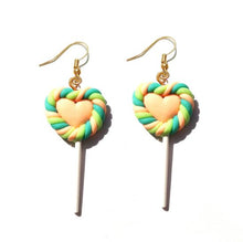 Load image into Gallery viewer, Earring For Women Resin Lollipop Drop Earrings Children Jewelry Custom Made Handmade Cute Girls Cotton Candy Gift