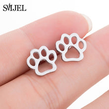Load image into Gallery viewer, SMJEL Stainless Steel Ballet Stud Earrings for Women Girls Fashion Flower Heart Bird Small Earings Jewelry Pendientes Gifts