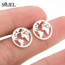 Load image into Gallery viewer, SMJEL Stainless Steel Ballet Stud Earrings for Women Girls Fashion Flower Heart Bird Small Earings Jewelry Pendientes Gifts