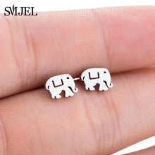 Load image into Gallery viewer, SMJEL Stainless Steel Ballet Stud Earrings for Women Girls Fashion Flower Heart Bird Small Earings Jewelry Pendientes Gifts