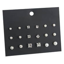 Load image into Gallery viewer, Luokey City 2020 Fashion Korean Stud Earrings For Women New Small Heart Moon Star Pearl Earrings Set Wedding Jewelry Accessories