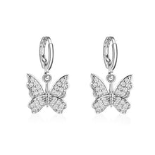 Load image into Gallery viewer, Long Tassel Butterfly Drop Earrings Silver Color 2020 Fashion Hanging Women Earrings Summer Jewelry Girls GIfts