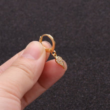 Load image into Gallery viewer, 1PC Ear Piercing Jewelry Cross Star Love Heart 20G Gold Hoop With Cz Pendant Cartilage Helix Rook Earring