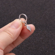 Load image into Gallery viewer, 1PC Ear Piercing Jewelry Cross Star Love Heart 20G Gold Hoop With Cz Pendant Cartilage Helix Rook Earring