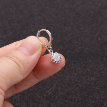 Load image into Gallery viewer, 1PC Ear Piercing Jewelry Cross Star Love Heart 20G Gold Hoop With Cz Pendant Cartilage Helix Rook Earring