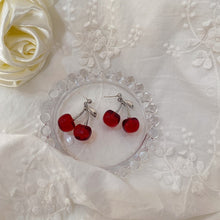 Load image into Gallery viewer, AOMU 2020 New Japan Korean Cherry Fruit Shaped Drop Earrings For Women Sweet Girls Cute Brincos Line Pendientes Jewelry Gifts