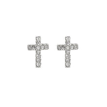 Load image into Gallery viewer, Han Guodong door minimalist cross diamond stud earrings fashion compact with diamond earrings and collars