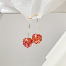 Load image into Gallery viewer, AOMU 2020 New Japan Korean Cherry Fruit Shaped Drop Earrings For Women Sweet Girls Cute Brincos Line Pendientes Jewelry Gifts