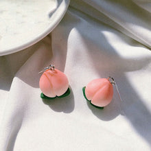 Load image into Gallery viewer, AOMU 2020 New Japan Korean Cherry Fruit Shaped Drop Earrings For Women Sweet Girls Cute Brincos Line Pendientes Jewelry Gifts
