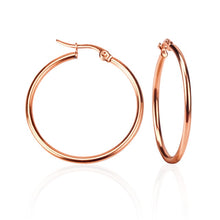 Load image into Gallery viewer, LUXUSTEEL 1Pair Stainless Steel Ear Hoop Earrings Circle aretes Mujer Round Gold Earring Fashion Lead Nickel Free Jewelry Brinco