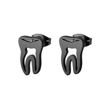 Load image into Gallery viewer, SMJEL Stainless Steel Earrings Geometric Women Men Hip hop Black Star Moon Stud Earring Fashion Jewelry Best Gift for Friend