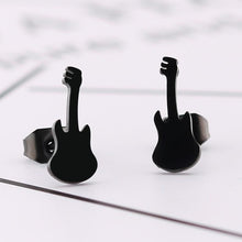 Load image into Gallery viewer, SMJEL Stainless Steel Earrings Geometric Women Men Hip hop Black Star Moon Stud Earring Fashion Jewelry Best Gift for Friend